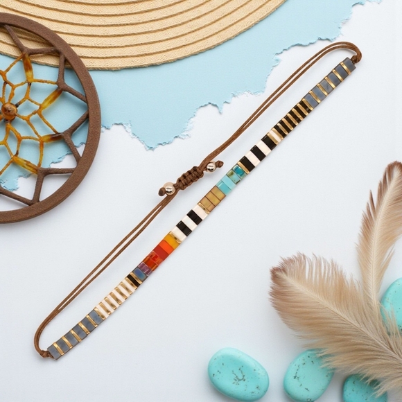 🆕️Handmade Tila Bead Bracelet | Boho Chic Adjustable Stacking Trendy Jewelry✨ - Picture 1 of 13